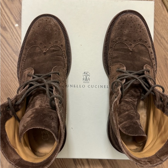 Brunello Cucinelli brogue suede boots 41 - Picture 2 of 7